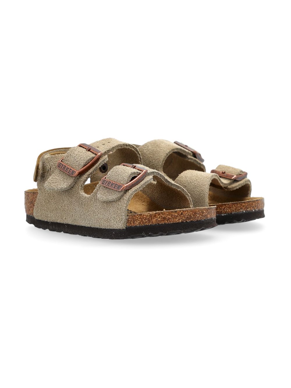 Birkenstock Kids Milano HL sandalen met gesp Beige