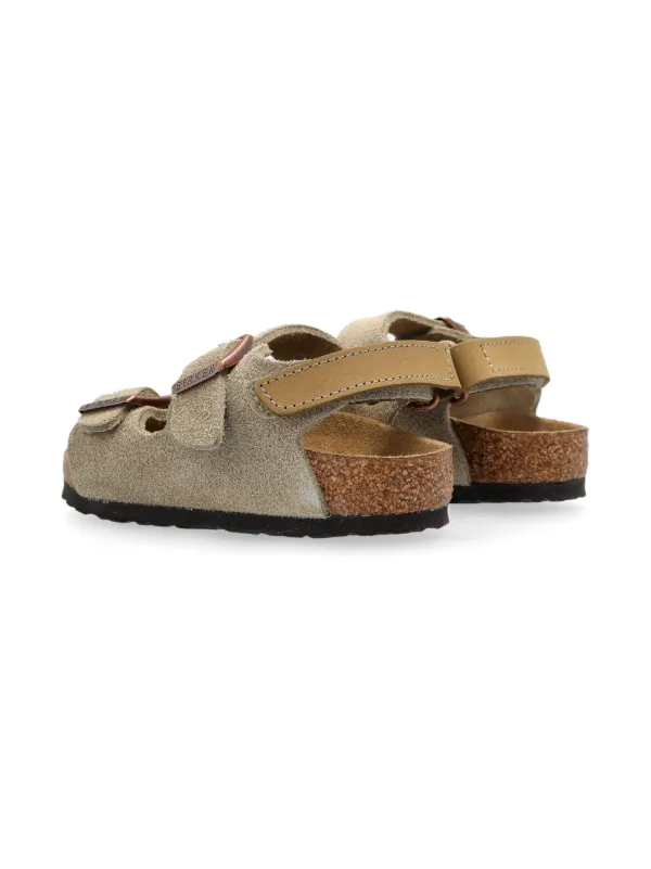 Birkenstock Kids Milano HL Suede Sandals | Neutrals | FARFETCH display picture 2