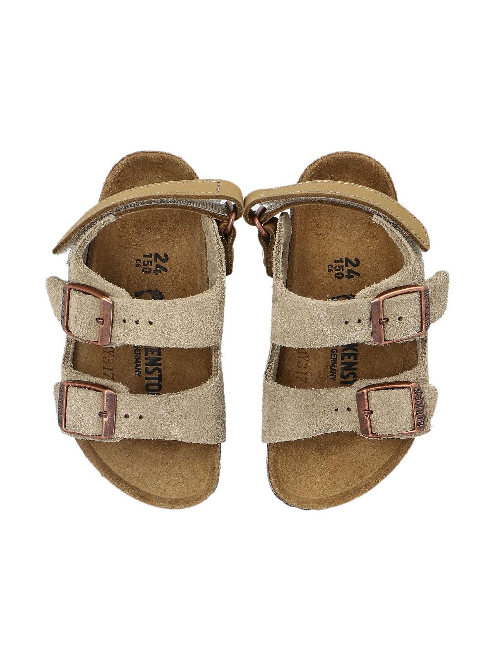 Birkenstock Kids Milano HL sandalen met gesp Beige