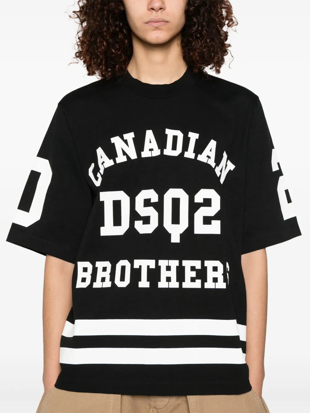 DSQUARED2 T-shirt met logoprint Zwart