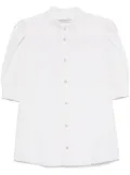 Alessandra Rich embroidered-collar silk shirt - White