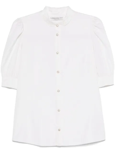 Alessandra Rich embroidered-collar silk shirt