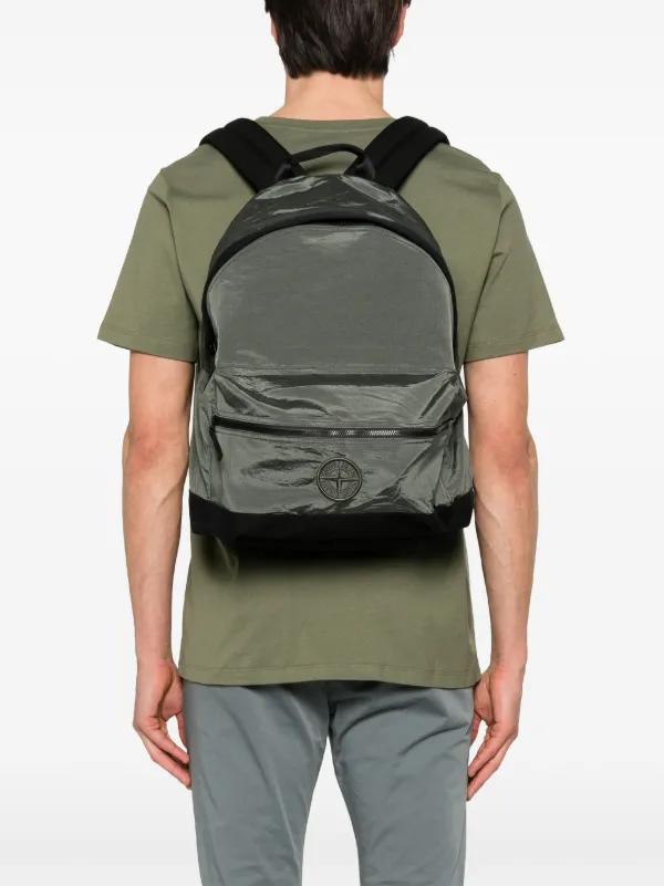 Stone Island Compass-motif Backpack | Green | FARFETCH