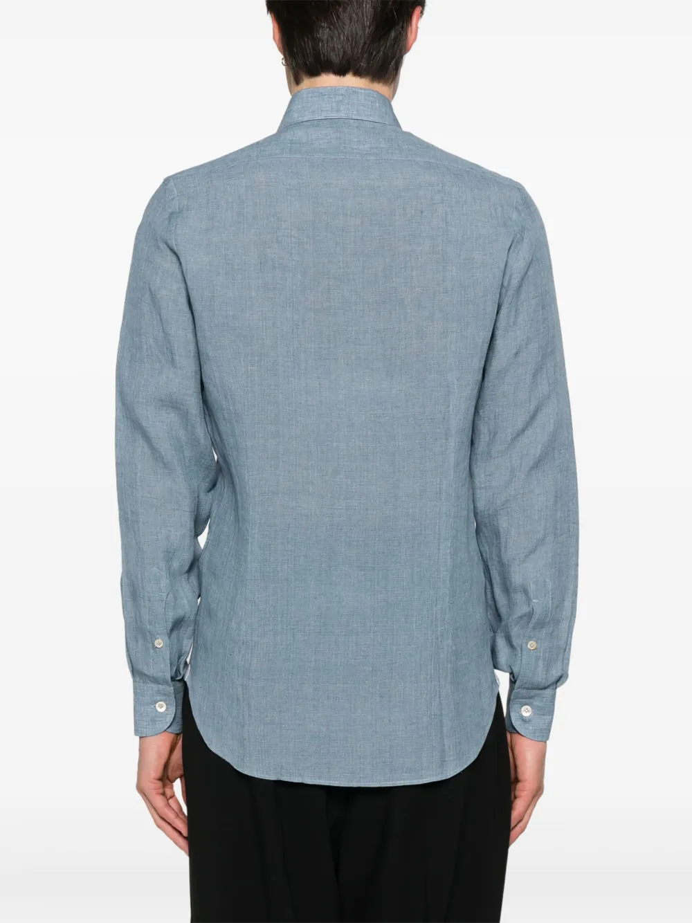 Eleventy Linnen overhemd Blauw
