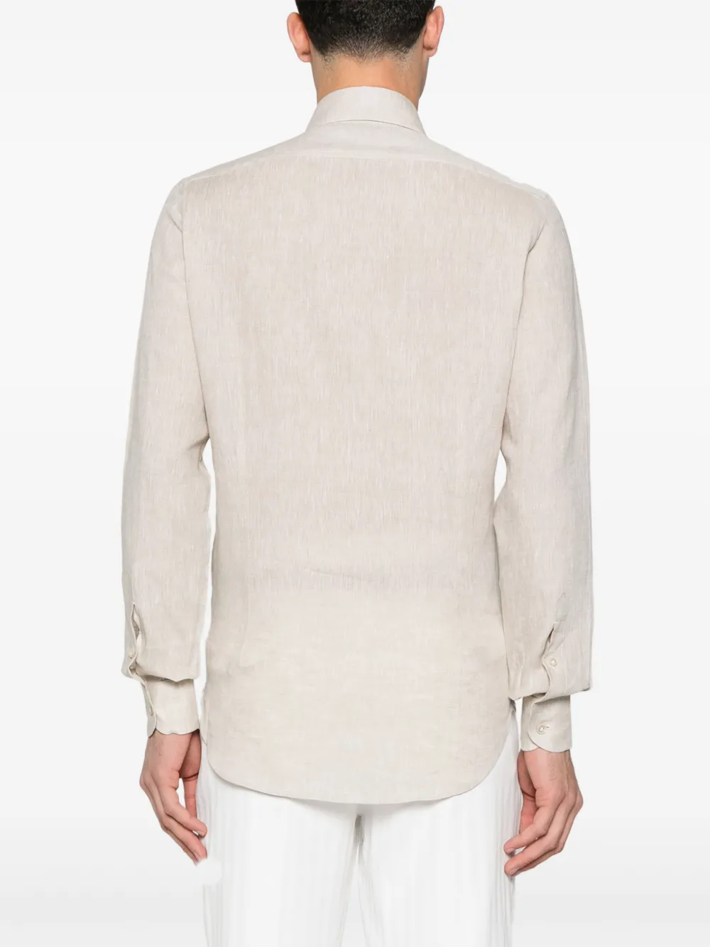 Eleventy Linnen overhemd Beige