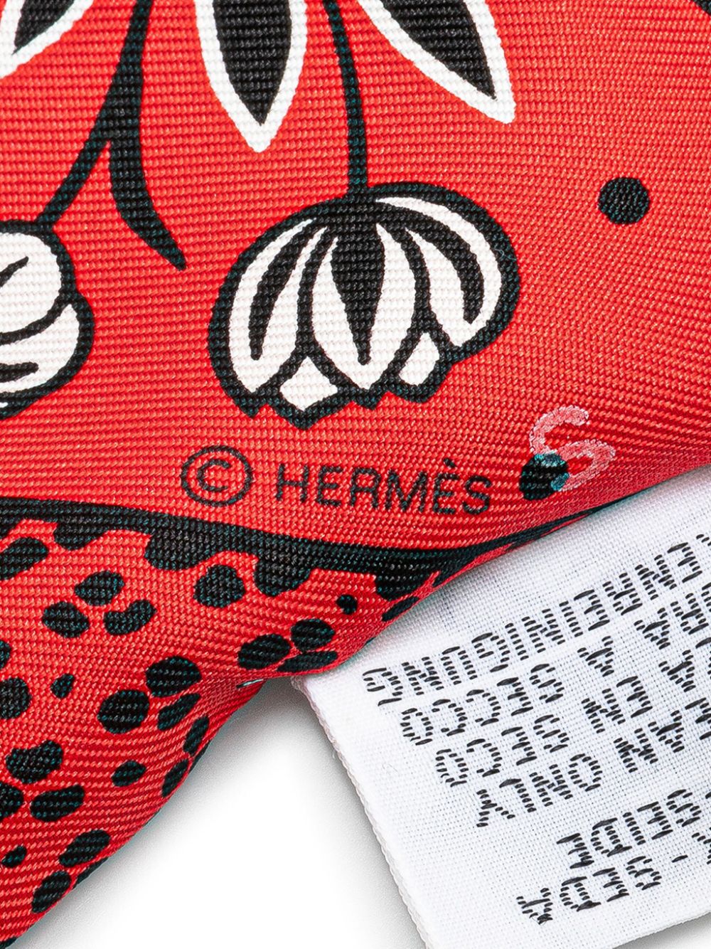 Hermès Pre-Owned 1900s Les Leopards zijden twilly sjaal - Rood