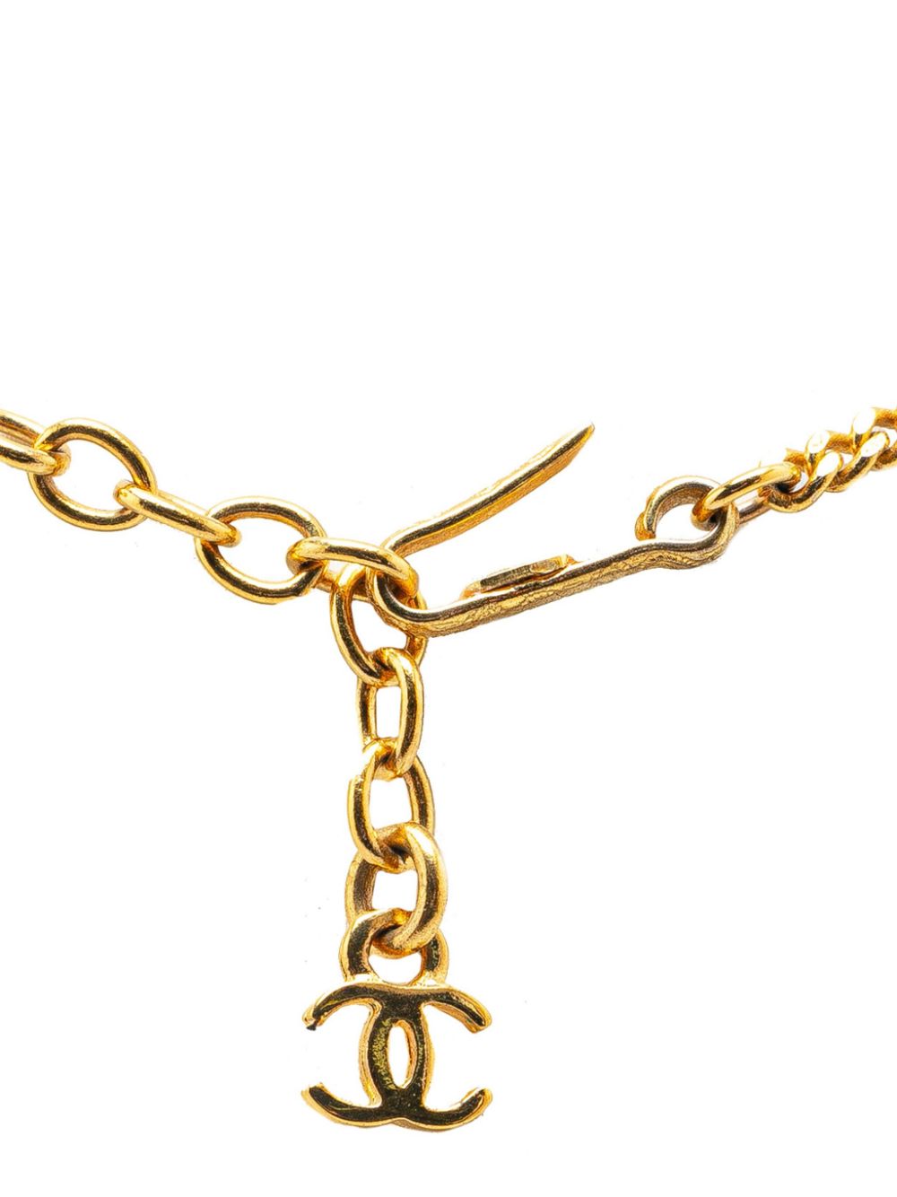 CHANEL Pre-Owned 1998 vergulde Camellia halsketting met hanger en hars - Goud