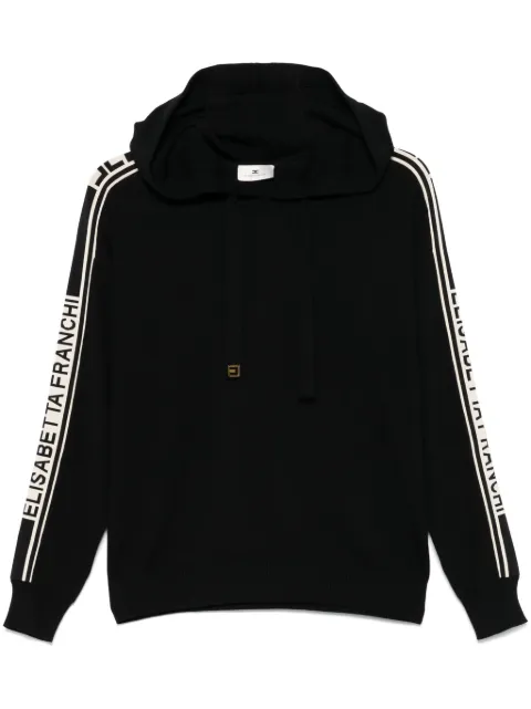 Elisabetta Franchi contrast-band hoodie
