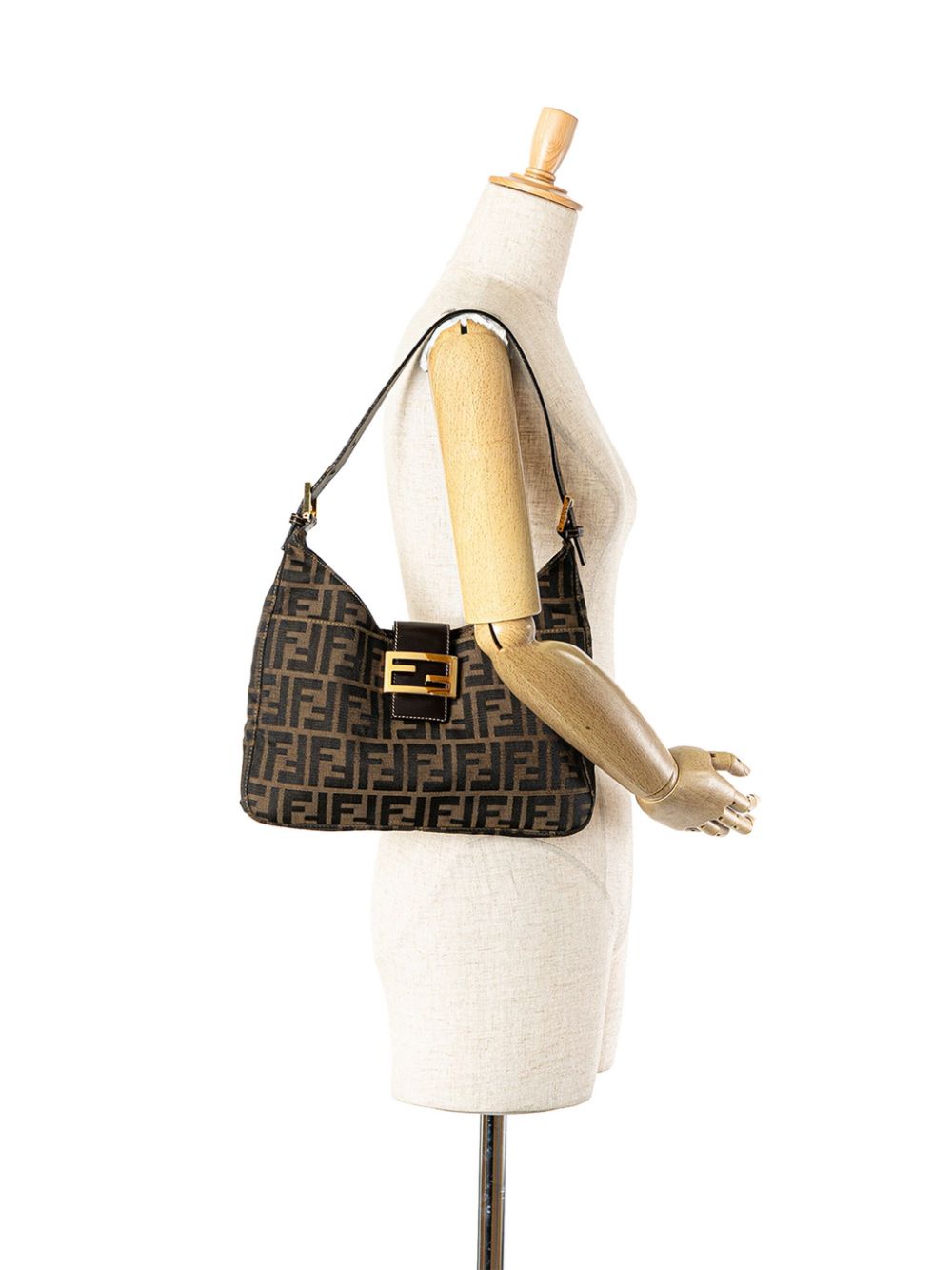 Fendi Pre-Owned 2000-2010 Zucca Canvas schoudertas - Bruin