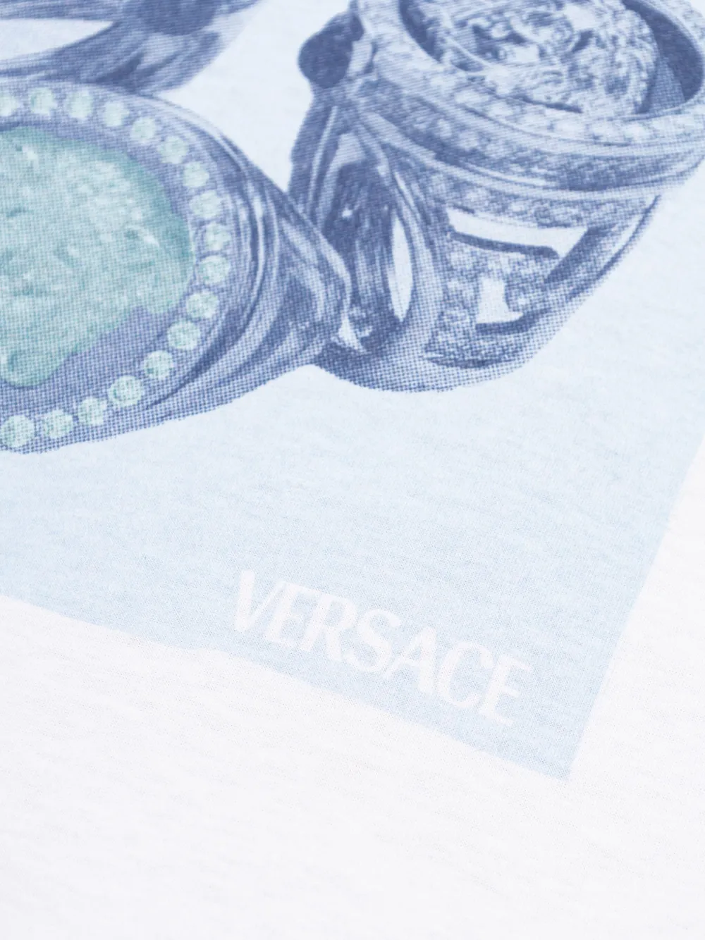 Versace T-shirt met grafische print Wit
