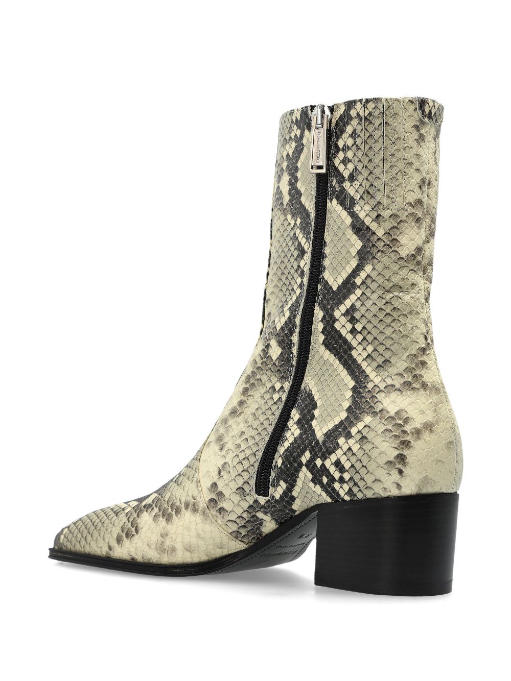 DSQUARED2 55mm snake-print ankle boots Neutrals