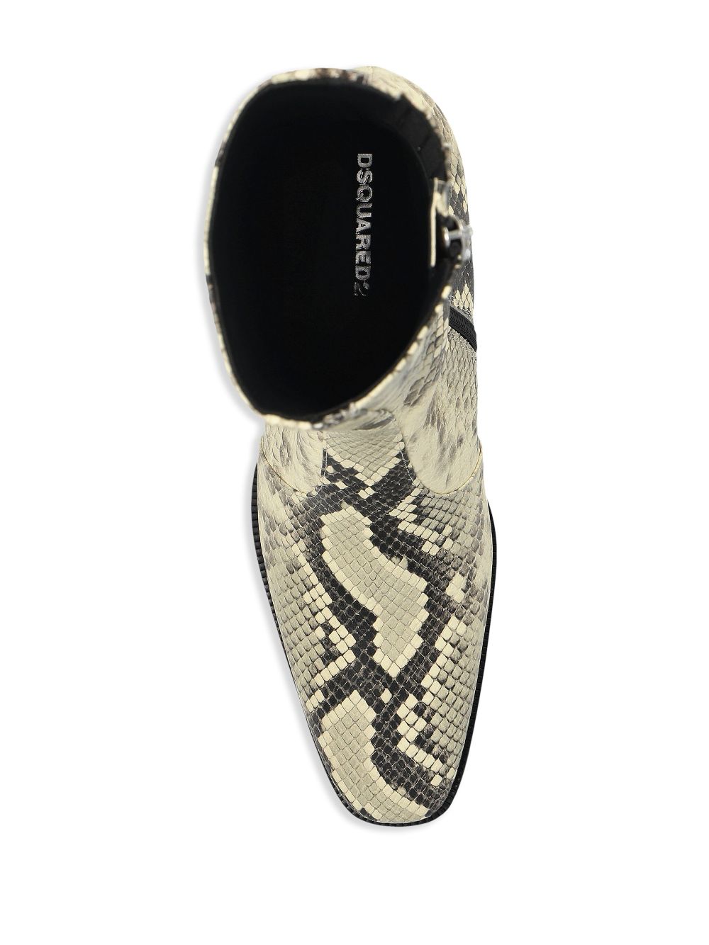 DSQUARED2 55mm snake-print ankle boots Neutrals