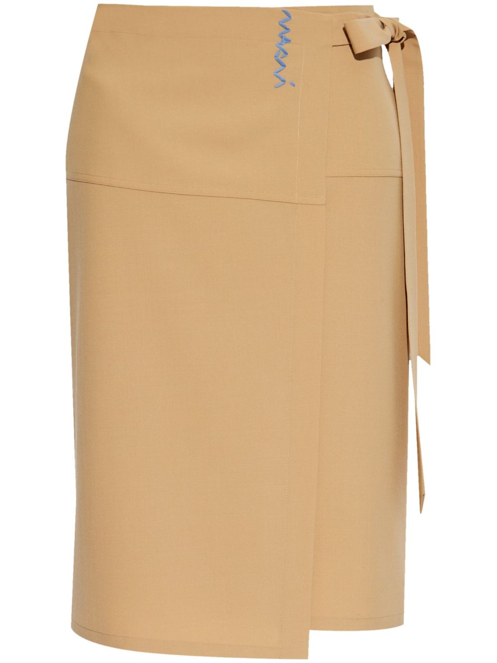 Marni wrap tie skirt - Neutrals