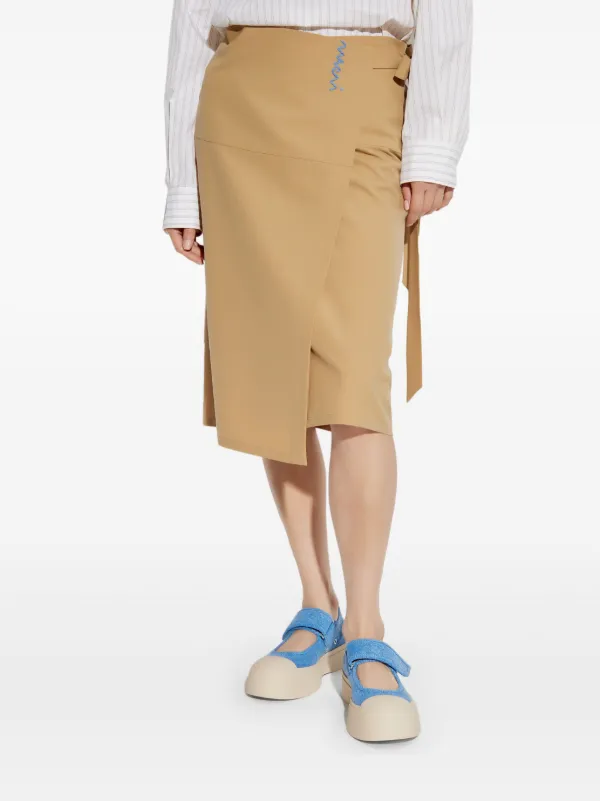 MARNI　ラップスカート Marni ラップ スカート | ニュートラル | FARFETCH JP