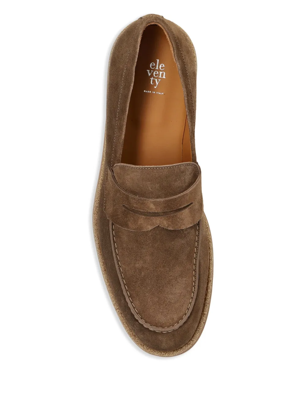 Eleventy suede loafers Brown