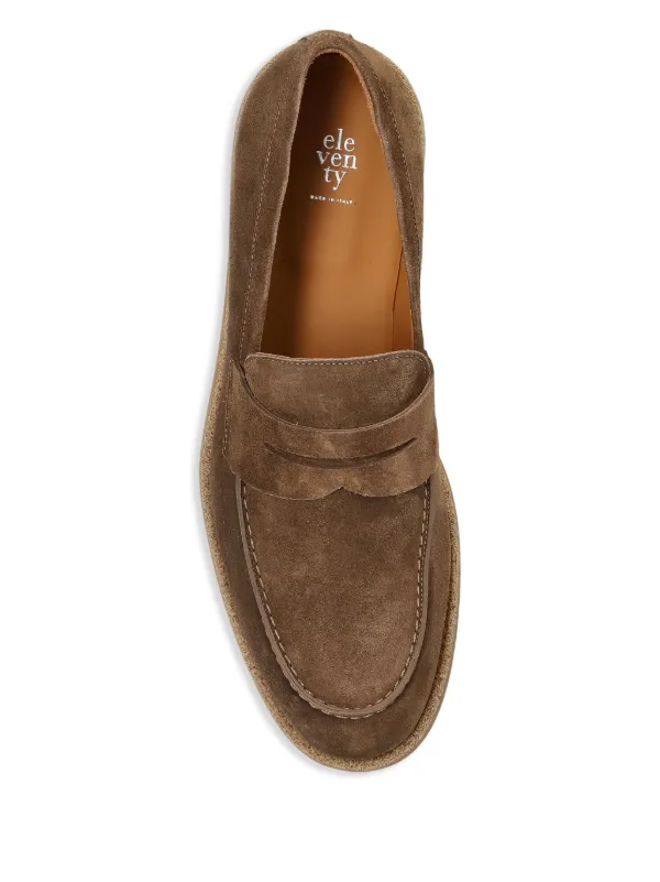 Eleventy Suede Loafers | Brown | FARFETCH display picture 1