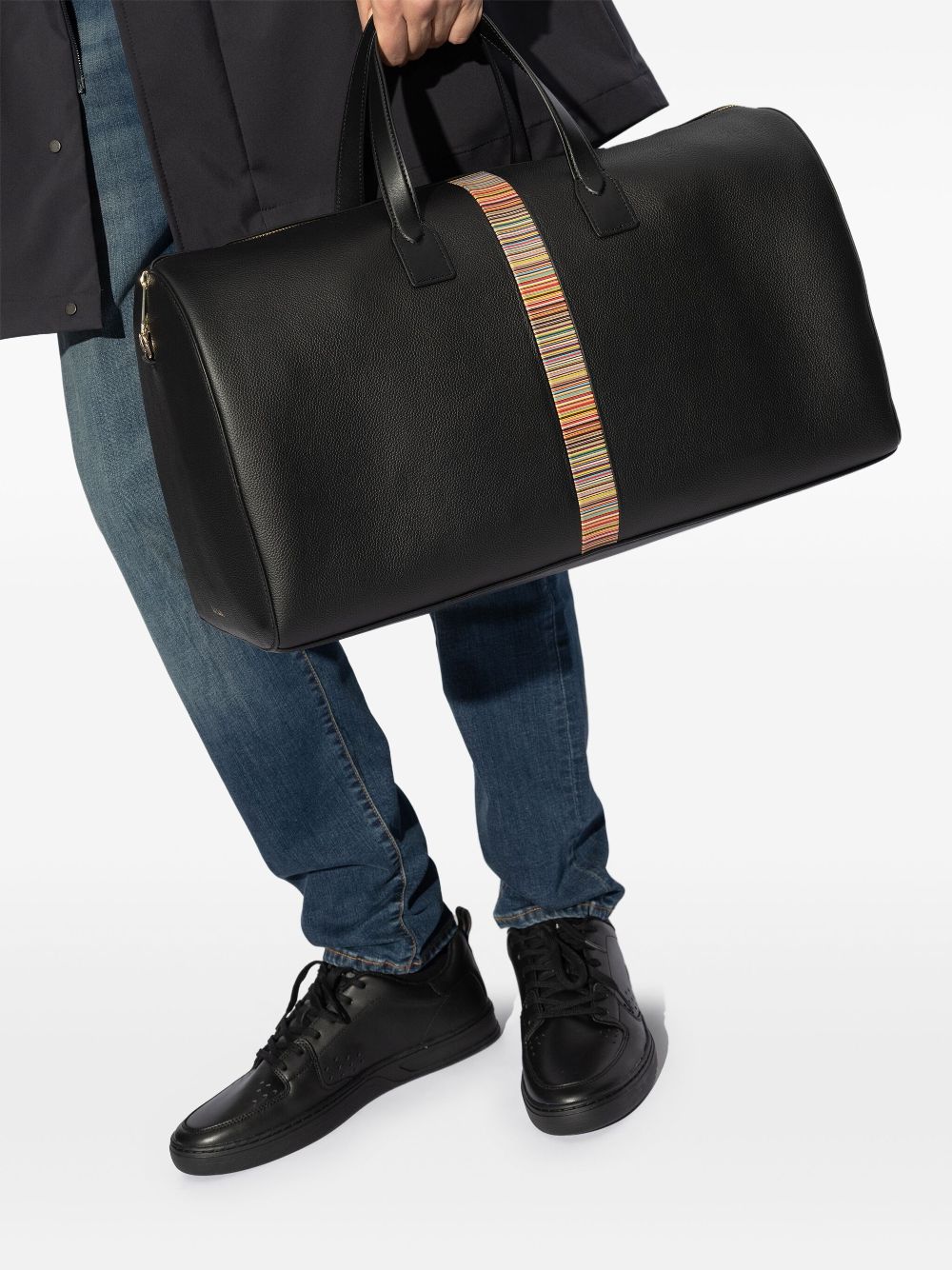 Paul Smith stripe detailing luggage bag - Black