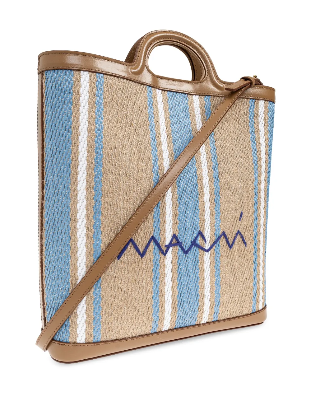 MARNI STRIPED TOTE BAG