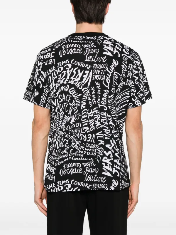 Versace Jeans Couture Logomania T-shirt | Black | FARFETCH UK