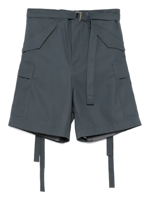 sacai cotton twill shorts