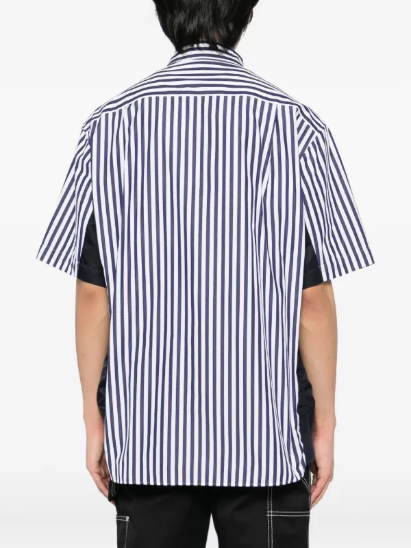 Sacai ストライプ シャツ | ブルー | FARFETCH JP