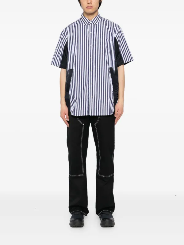 sacai ストライプシャツ Sacai ストライプ シャツ | ブルー | FARFETCH JP
