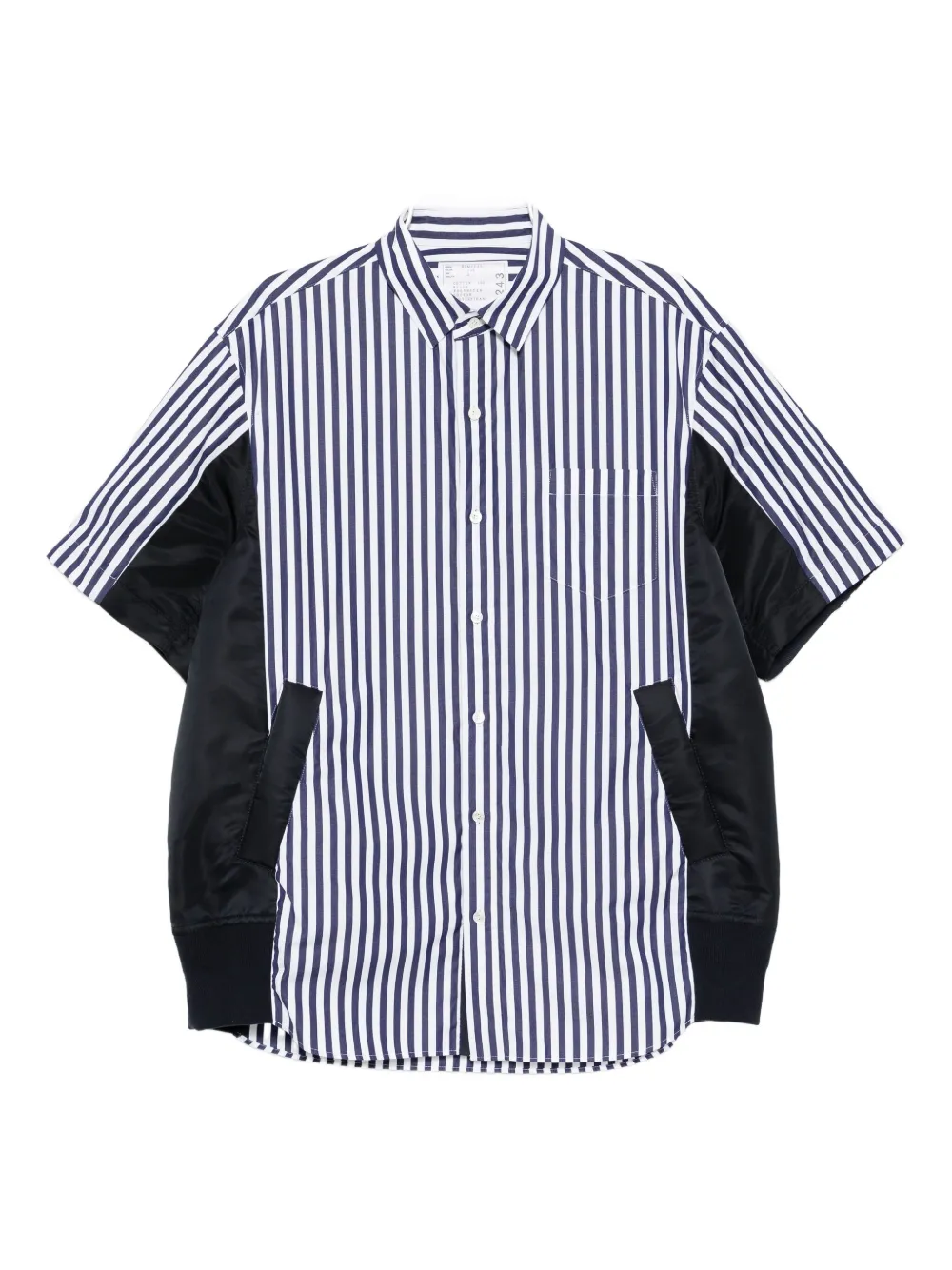 Sacai Cotton Striped Shirt In Multi