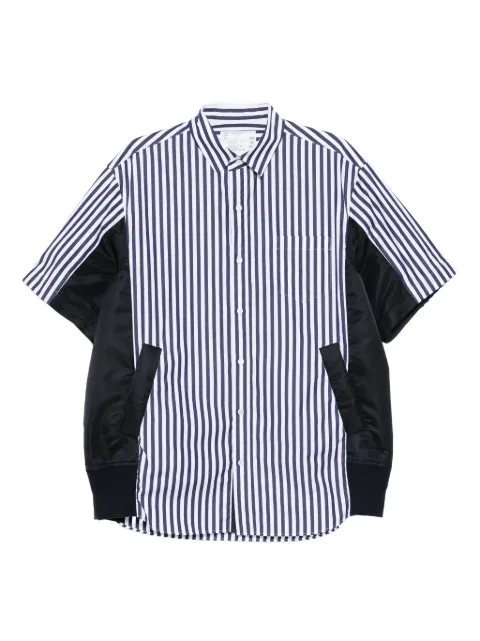 sacai cotton striped shirt