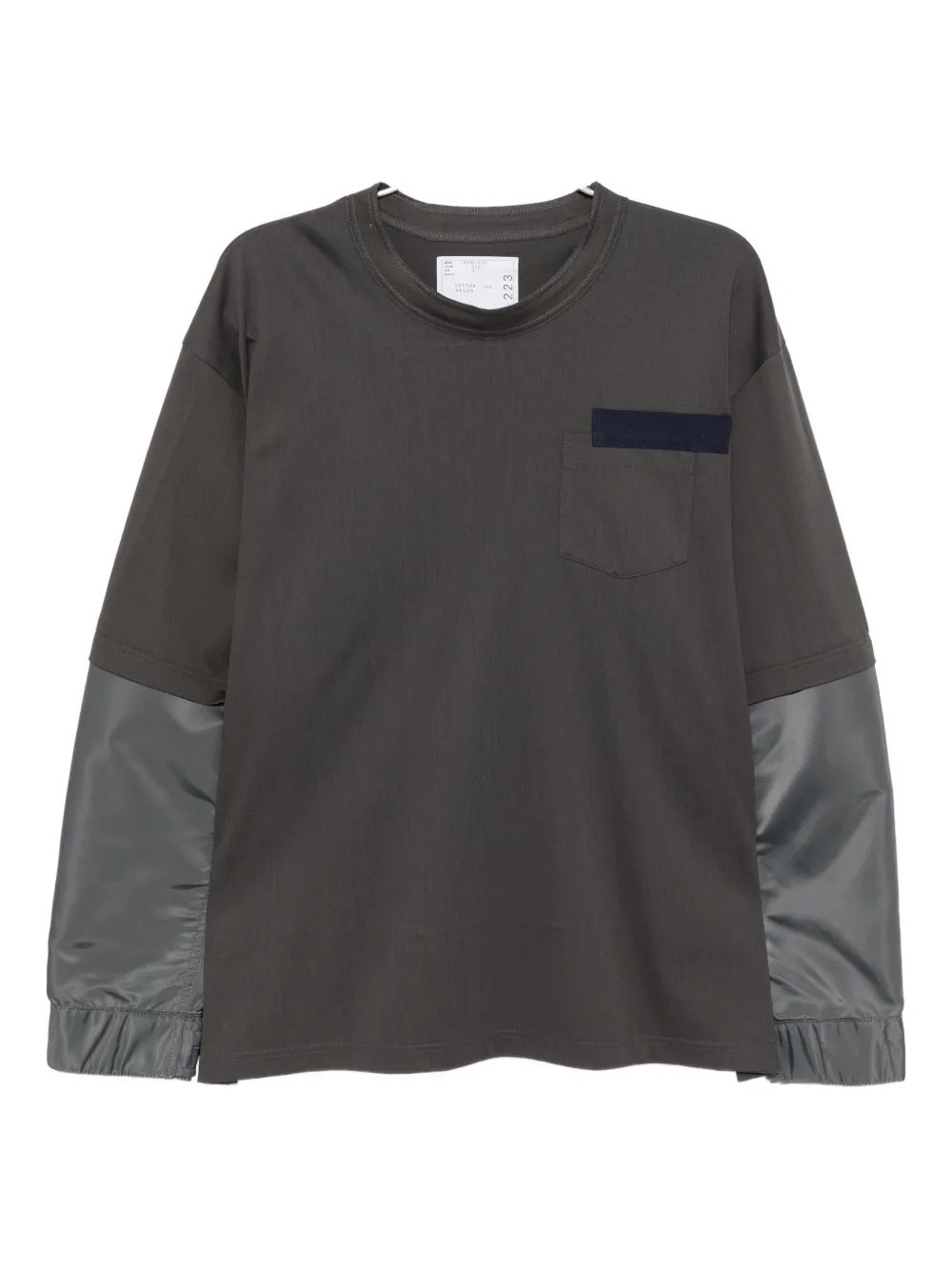 Sacai Katoenen sweater Grijs