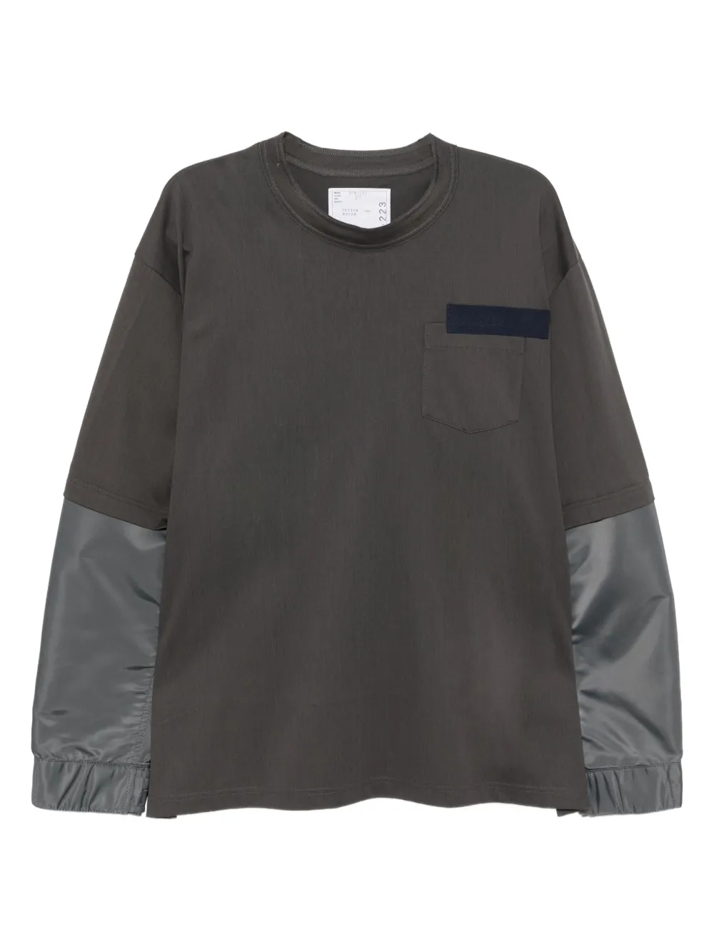 Sacai Katoenen sweater Grijs