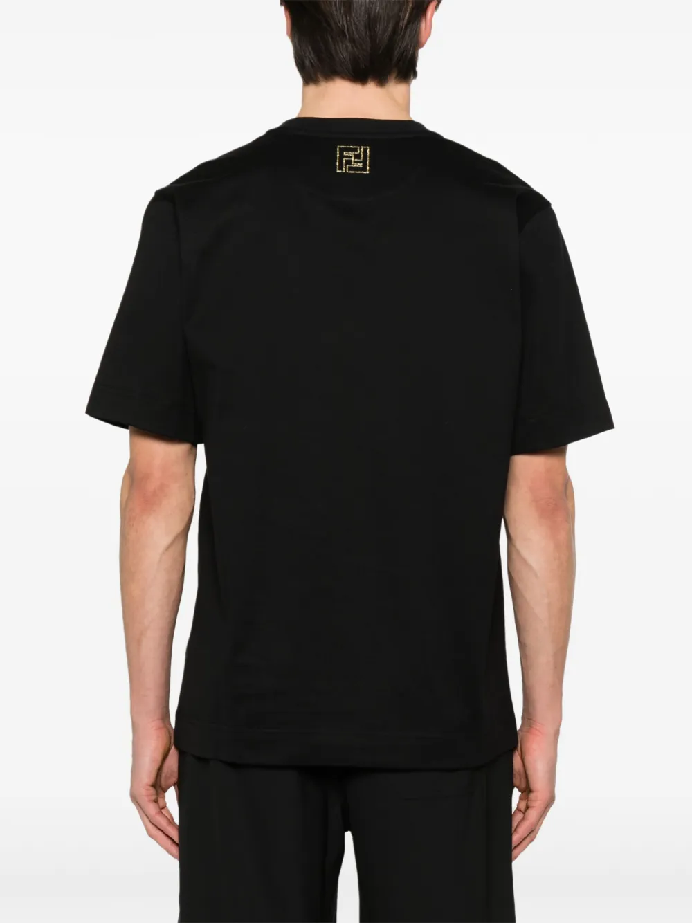 FENDI T-shirt met logoprint Zwart