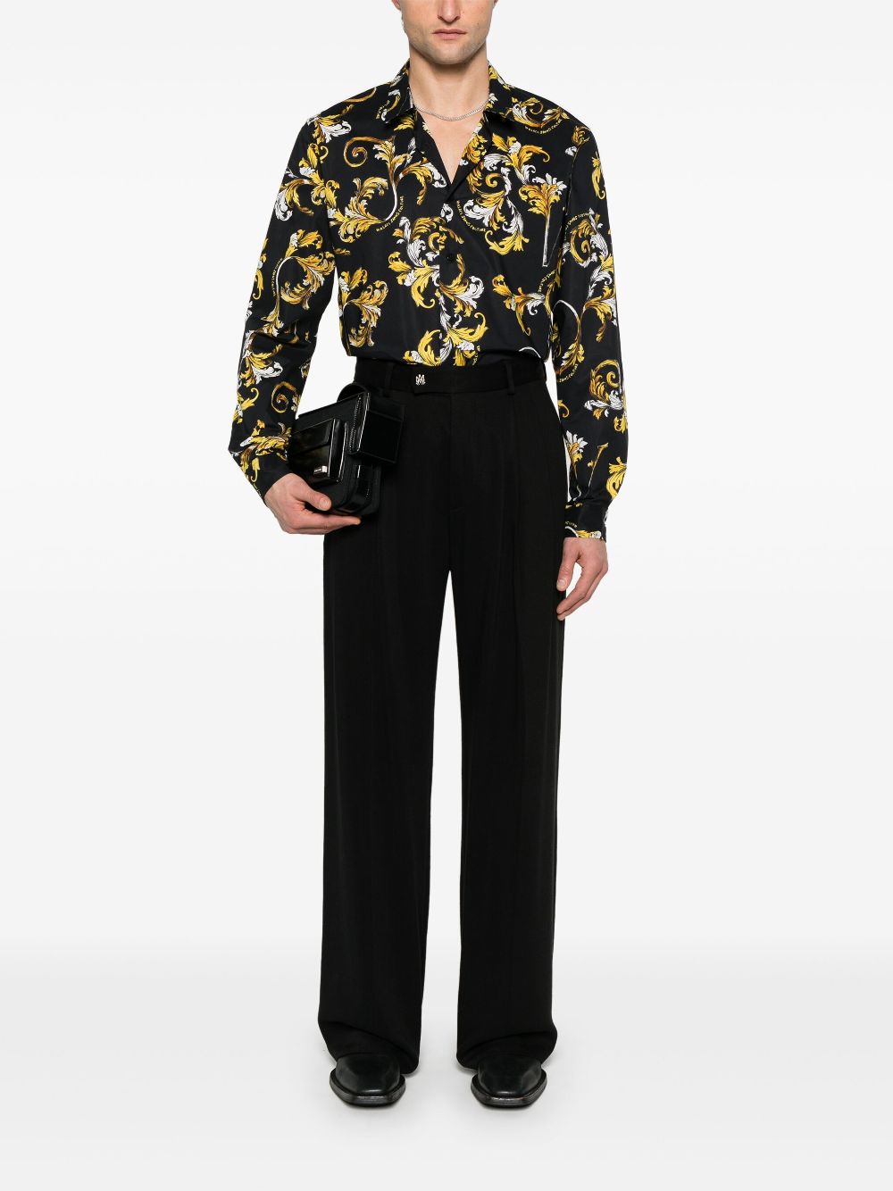 Versace Jeans Couture Barocco-print shirt - Black