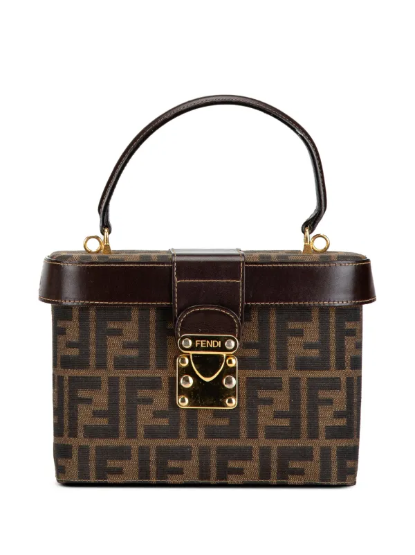 Fendi Pre-Owned 20th Century Zucca Canvas Vanity Bag Satchel 