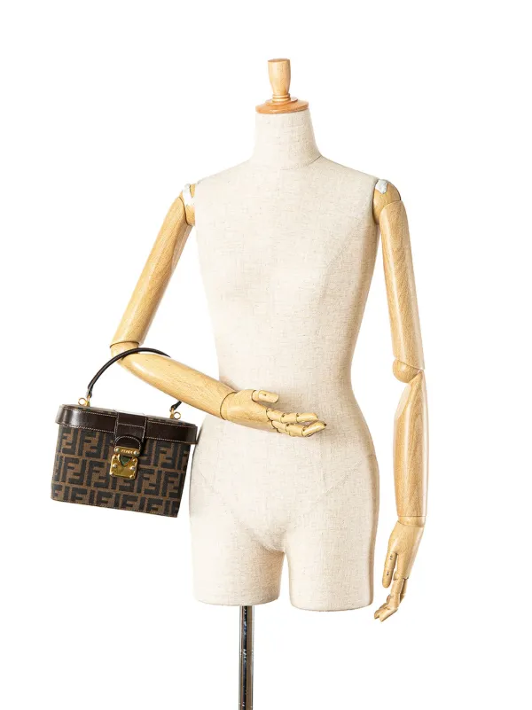 Fendi Pre-Owned 20th Century Zucca Canvas Vanity Bag Satchel