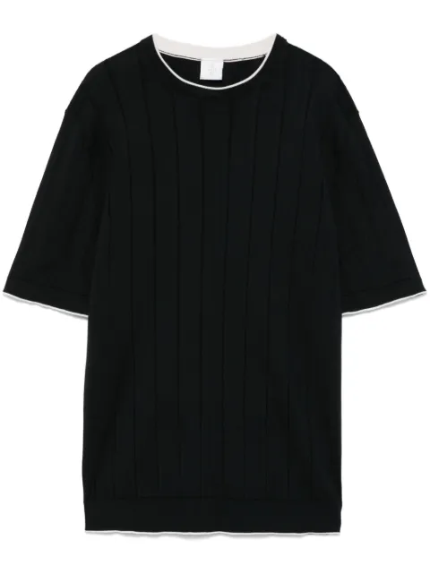 Eleventy ribbed-knit T-shirt
