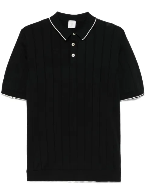 Eleventy ribbed-knit polo shirt