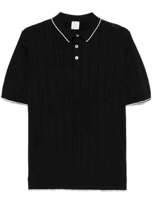 Polo en maille à design nervuré - Eleventy - Modalova