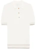 Eleventy ribbed-knit polo shirt - White