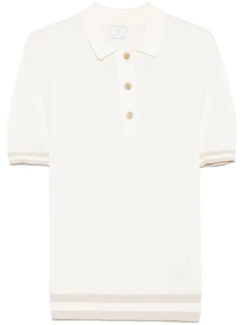 Eleventy playera tipo polo tejida de canalé