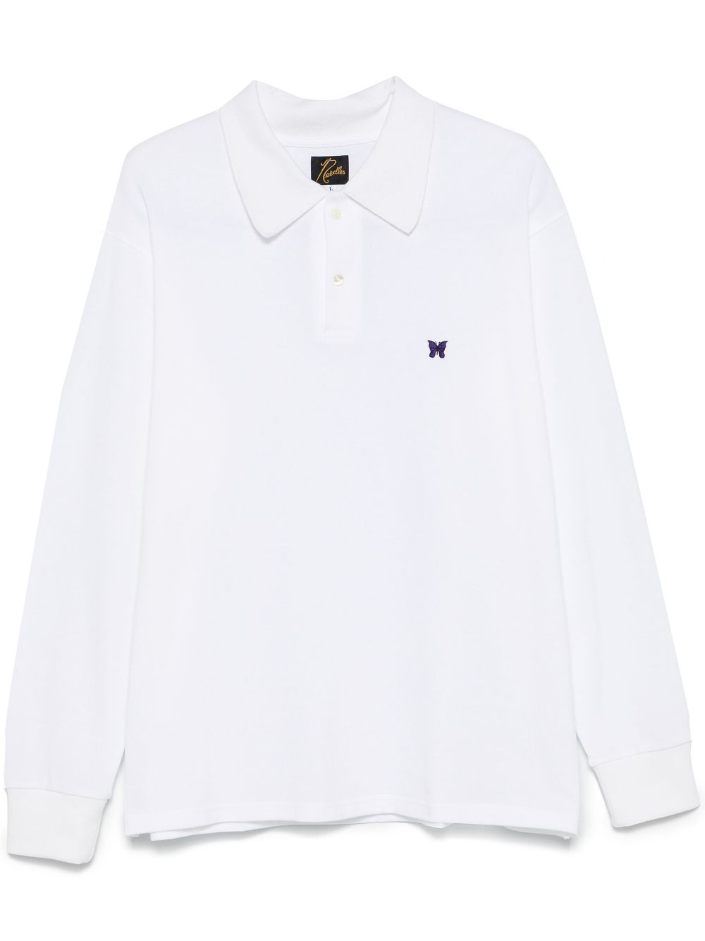 Needles embroidered-logo polo shirt - White