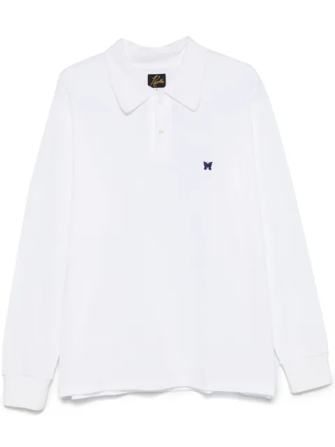 Needles embroidered-logo polo shirt 