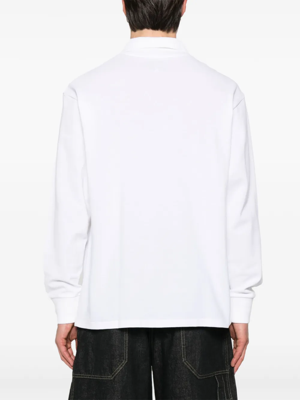 Needles Poloshirt met geborduurd logo Wit