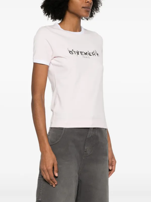 Givenchy logo-print T-shirt | Pink | FARFETCH
