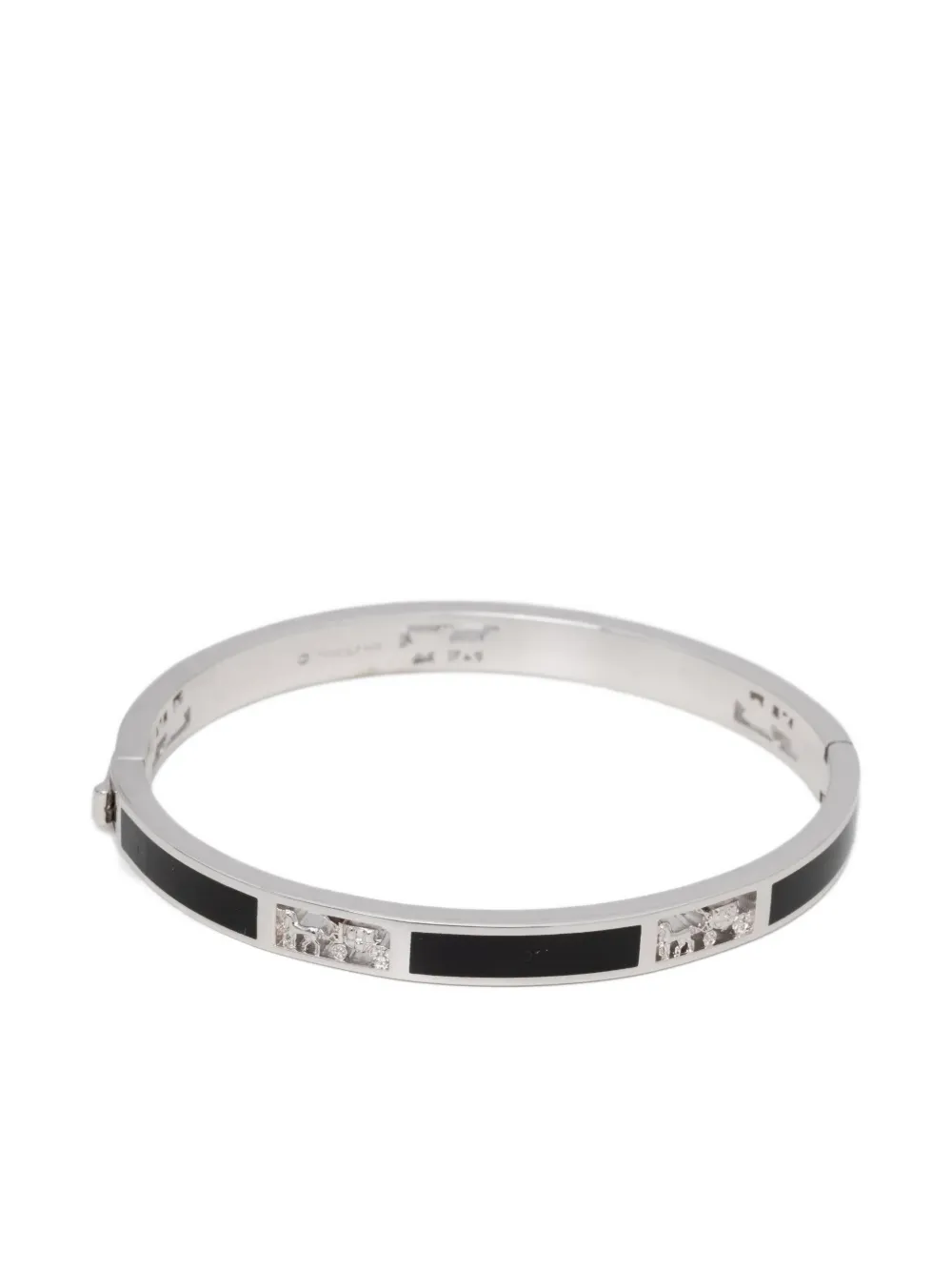 Coach Embellished Logo Bracelet In Silver