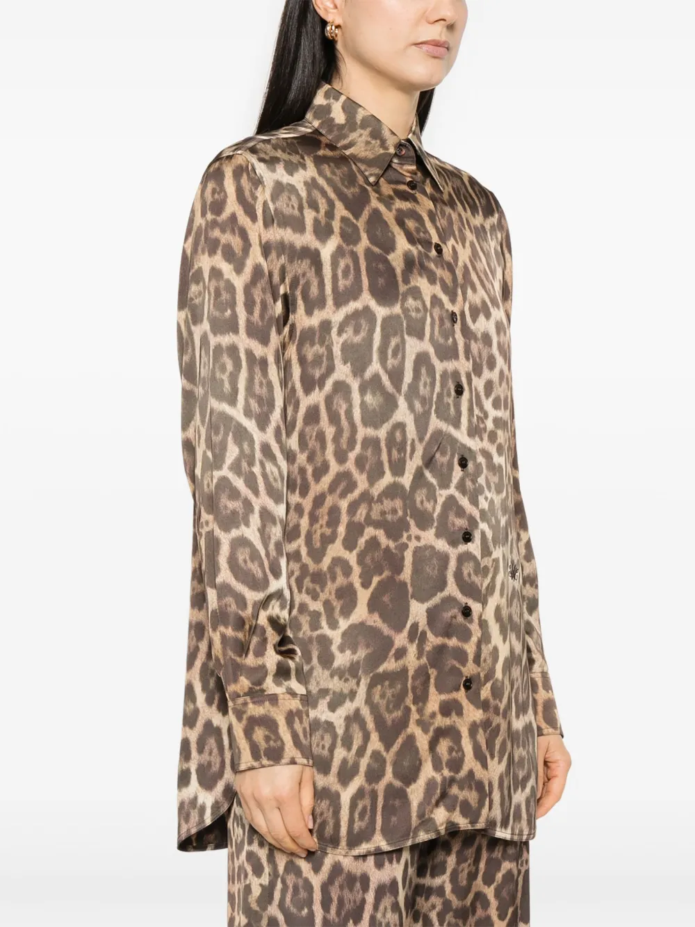 Stella McCartney Blouse met luipaardprint Bruin