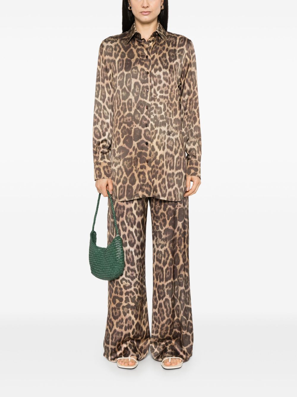 Stella McCartney Broek met luipaardprint - Bruin