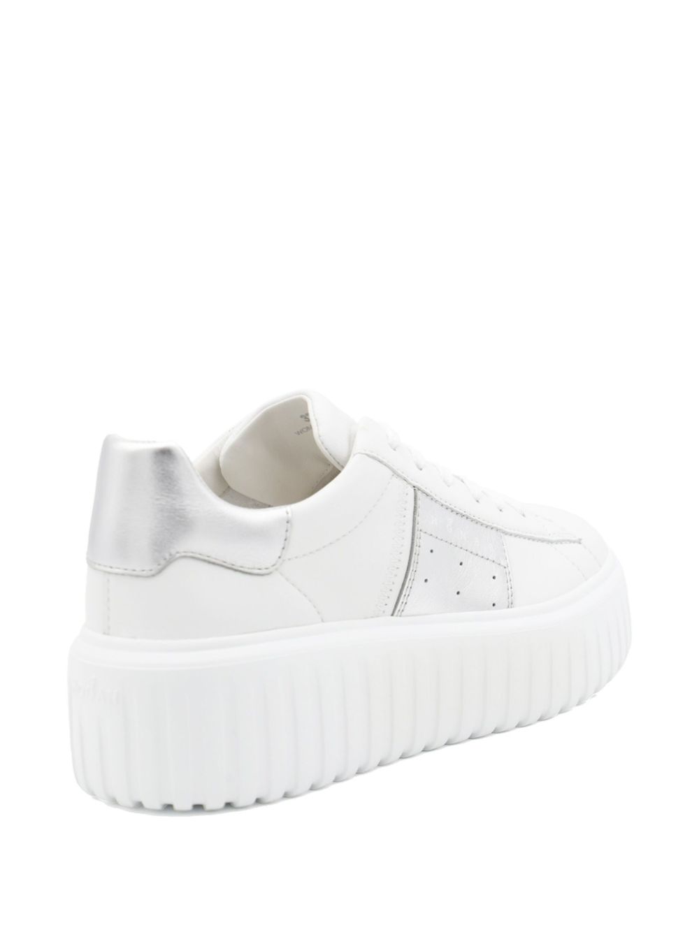 Shop Hogan H-stripes Platform Sneakers In White