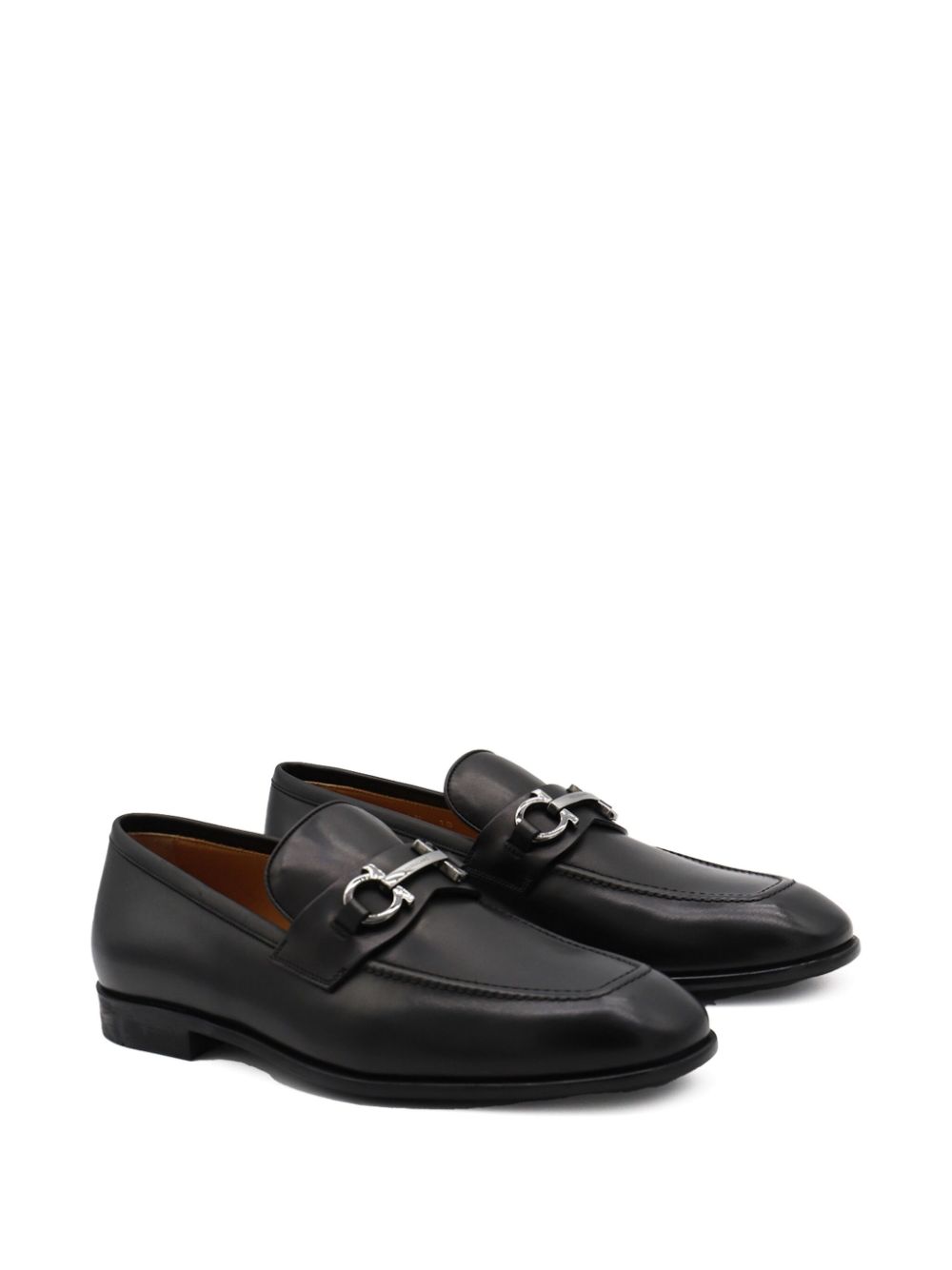 Ferragamo Gancini-plaque loafers - Zwart