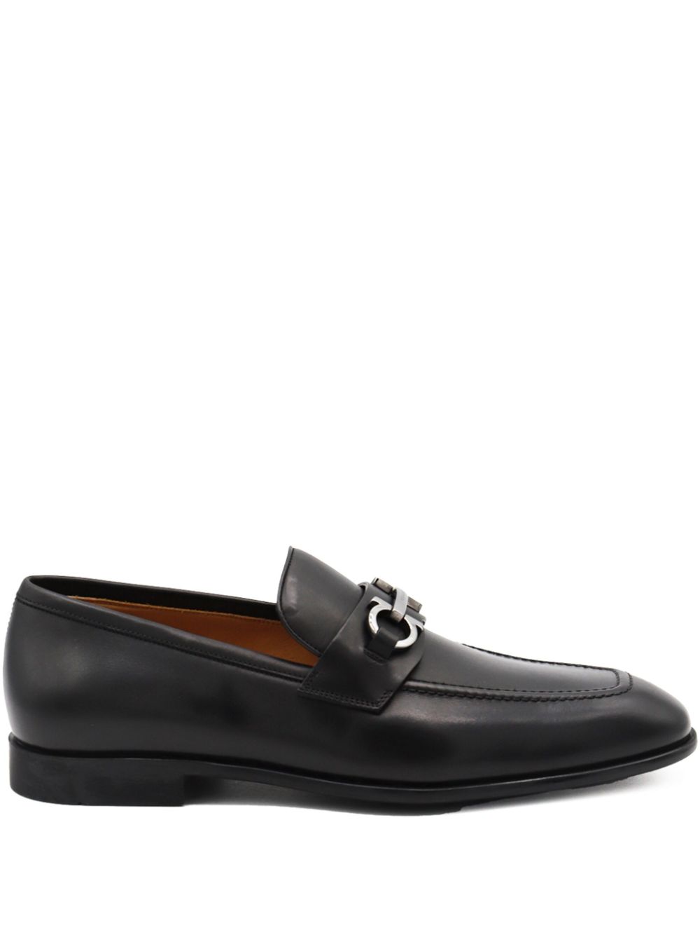 Ferragamo Gancini-plaque loafers Black