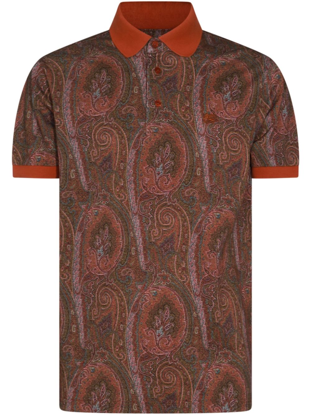 paisley-print polo shirt